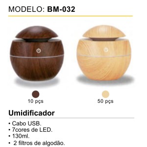 UMIDIFICADOR ELETRONICO_130ML 7LED (BM032)