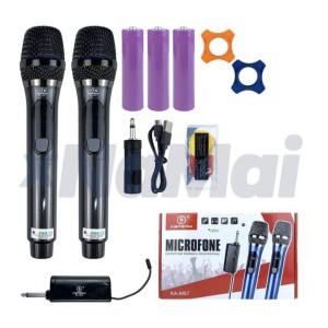 MICROFONE_KARAOKE 2BASEX1RECEPTORX3BATERIA S/FIO_ANTENA (BM242C/EL5015/KAM87)
