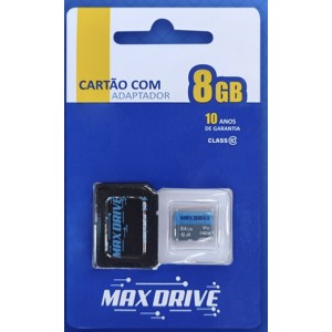 MAXDRIVE MICROSD 8GB_C/ADAP (MAXSD8)