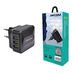 TOMADA 3USB_2.4A C/ADAP (G17)