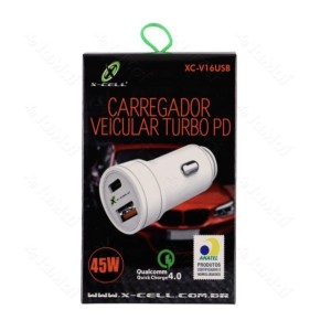 XCELL_VEICULAR USB&USBC 45W (XCV16USB)