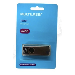 MULTILASER PENDRIVE 64GB_TWIST (PD590)