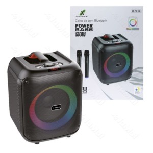 SOM_PORTATIL 100W 2xMICROFONE_RGB (XCPB100)