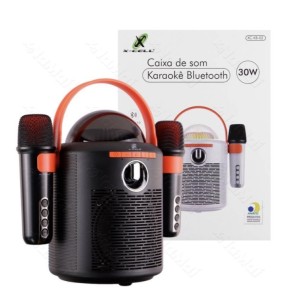 KIT_KARAOKE SOM_30W 2xMICROFONE_S/FIO (XCKB02)