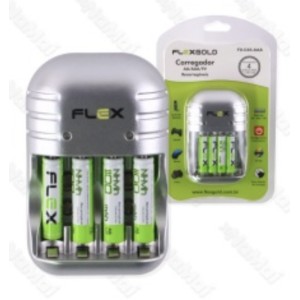 XCELL KIT_RECARREGADOR AAAx4 (FXC03AAA)