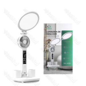 VENTILADOR MESA LUMINARIA&RELOGIO (ONLM302)